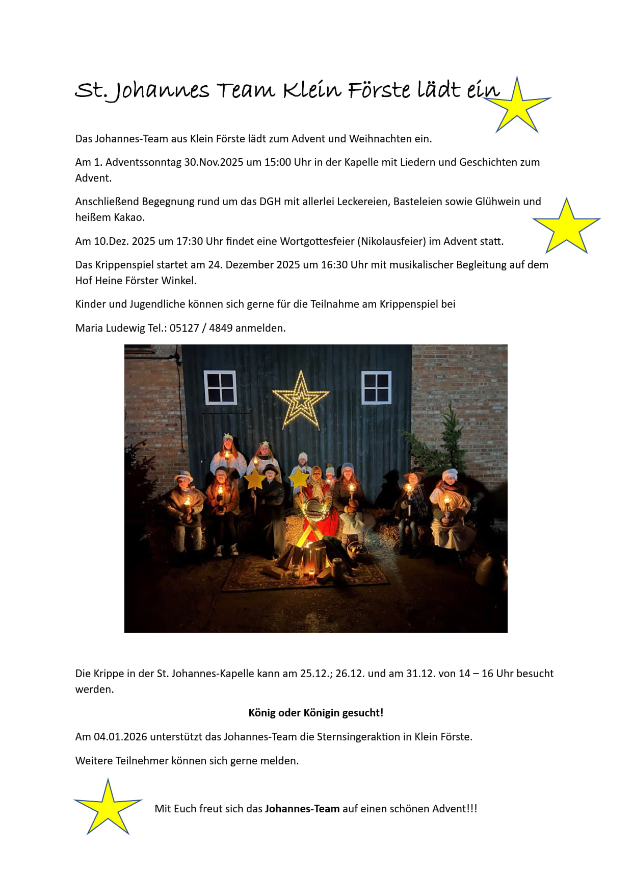 Advents- und Weihnachtseinladung